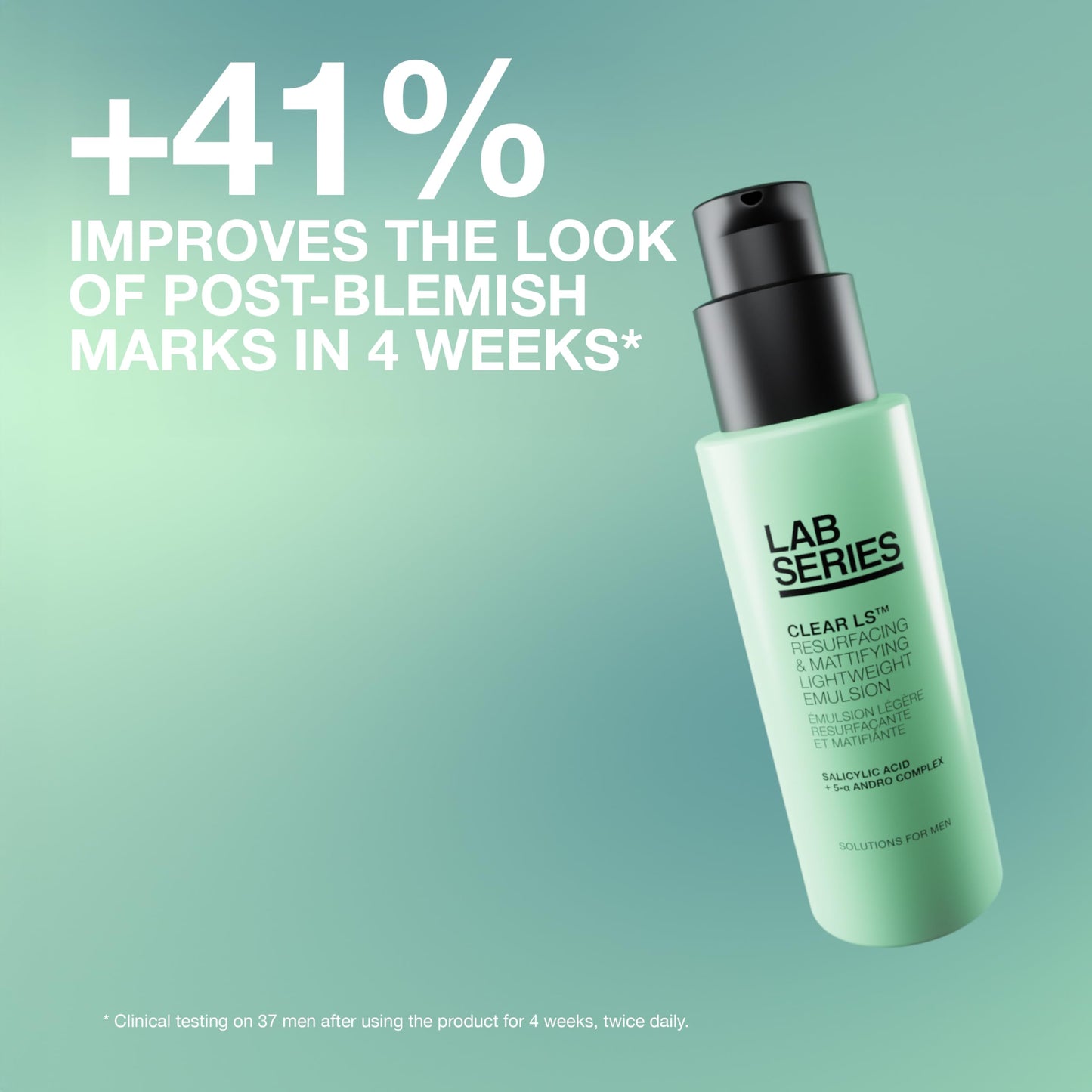 Lab Series Clear LS Mattifying Lightweight Face Moisturizer with Salicylic Acid | Men's Face Emulsion Suitable for Acne Prone Skin - Skin Care for Men - Dermatologist Tested, 1.7 Fl Oz