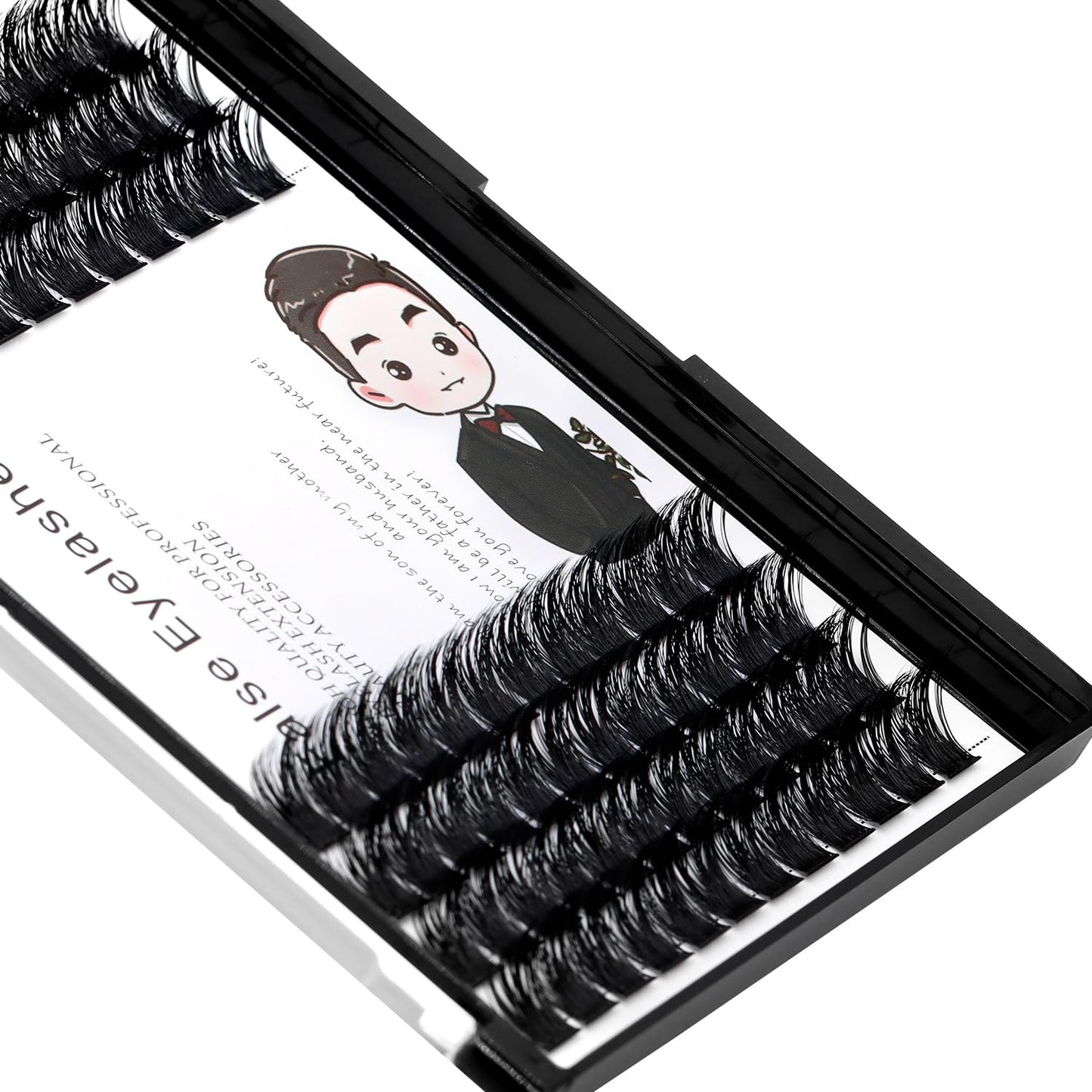 Bodermincer 84 Clusters D Curl Wide Cluster False Eyelash Volume Lashes Natural Eyelashes Set DIY Eyelash Extension 3D Effect Glue Bonded Band Individual Lash Home Eyelash Extension (10MM)