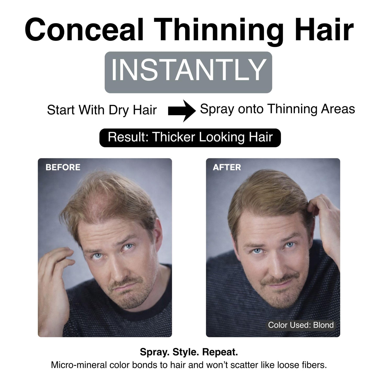 Mane Hair Thickening Spray & Root Touch Up
