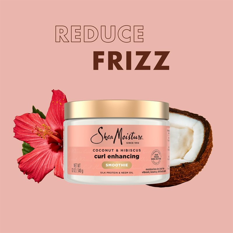 SheaMoisture Curl Care Bundle, Coconut & Hibiscus, Locks Enhancing Smoothie, Hold & Shine Moisture Mist, Frizz Free Mousse for Curly Hair, Wavy Styles, Natural