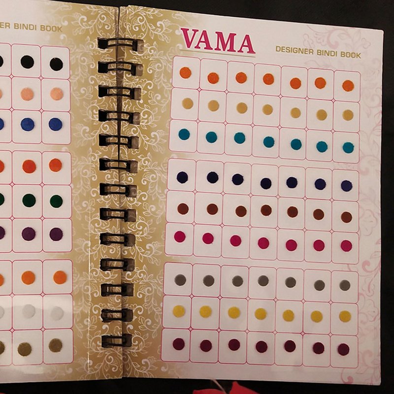 VAMA Premium Velvet Multicolor Forehead Stickers Bindiya Bindis Bollywood Bindi Booklet for Women (Pack of 948 - Bindi Book)