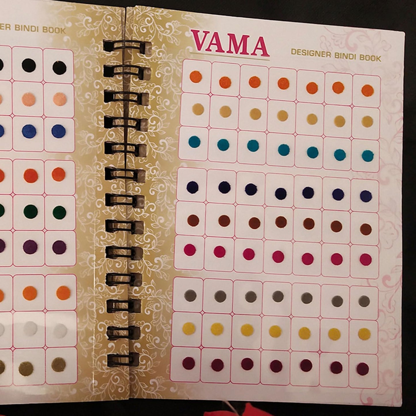 VAMA Premium Velvet Multicolor Forehead Stickers Bindiya Bindis Bollywood Bindi Booklet for Women (Pack of 948 - Bindi Book)
