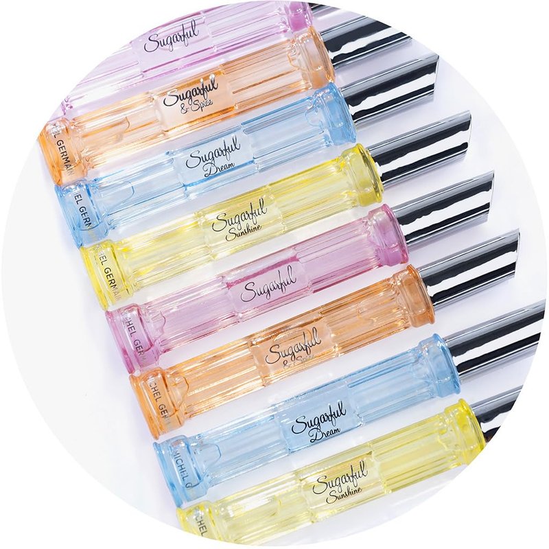 Michel Germain Sugarful Kiss Eau de Parfum Rollerball Fragrance, Top Notes of Cherries, Strawberries, Orange Zest, Travel Size Perfume, 0.27 Fl Oz