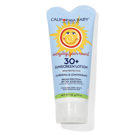 California Baby Everyday SPF 30+ Sunscreen | Mineral Sunscreen | Floral Scent | Baby Sunscreen for Face + Body | Travel Size Sunscreen | 82g / 2.9oz.