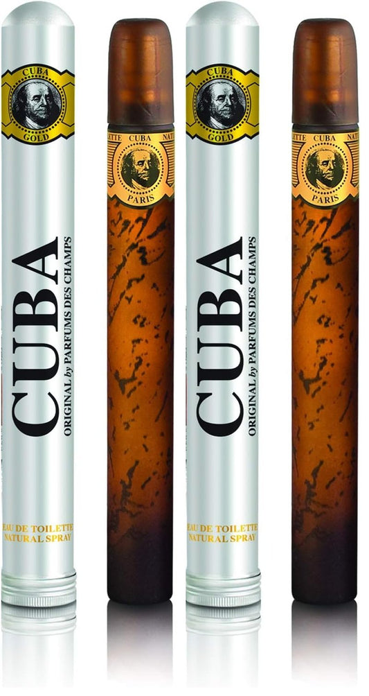 Cuba Gold Eau De Toilette, Men, 1.17 Ounce | Pack of 2