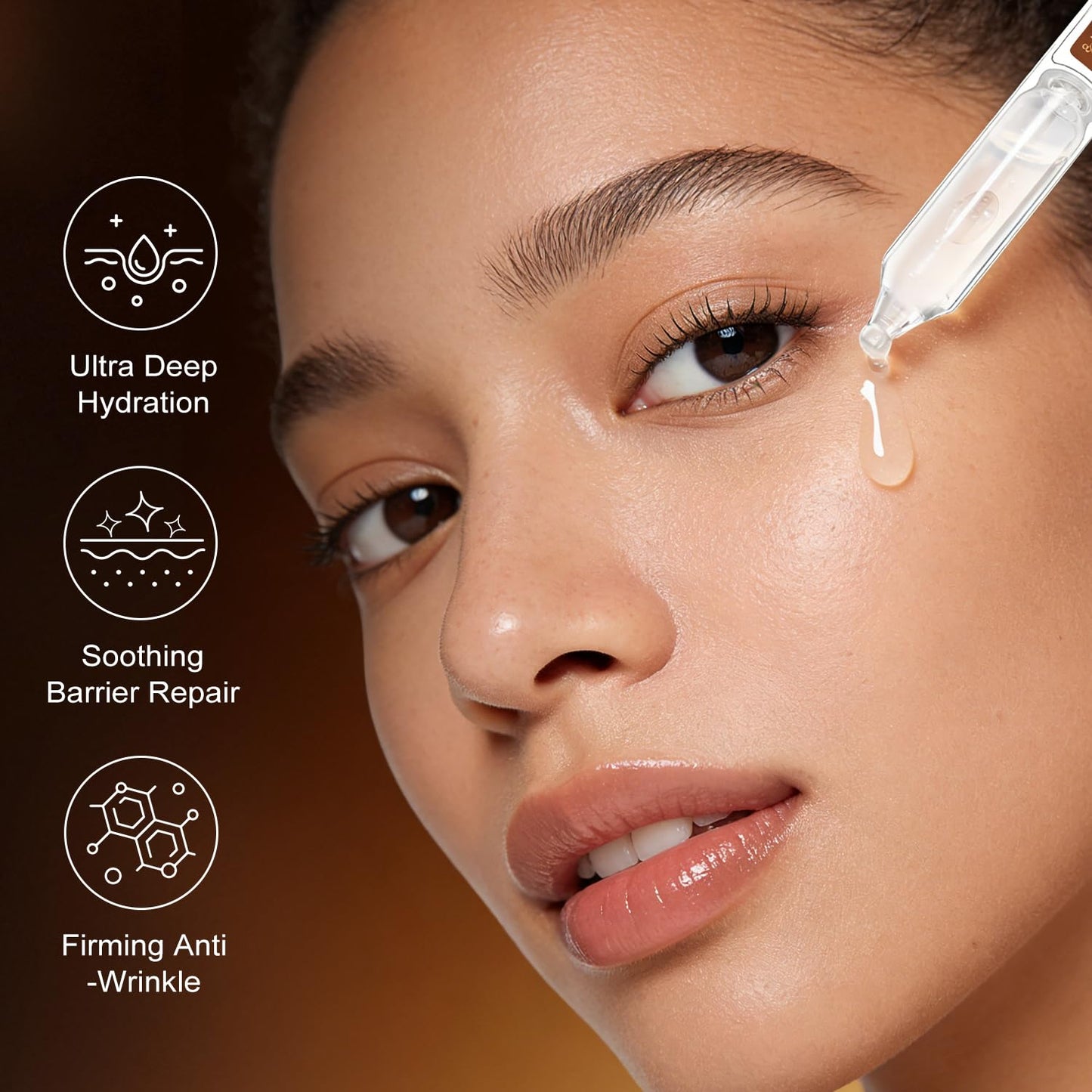 Ultra Hyaluronic Acid Serum for face with 8 Types of HA - 80,000 ppm HA Complex, Matrixyl 3000, Collagen Tri- Complex & Peptides, Multi-Layer Hydration Anti-Aging Face Serum