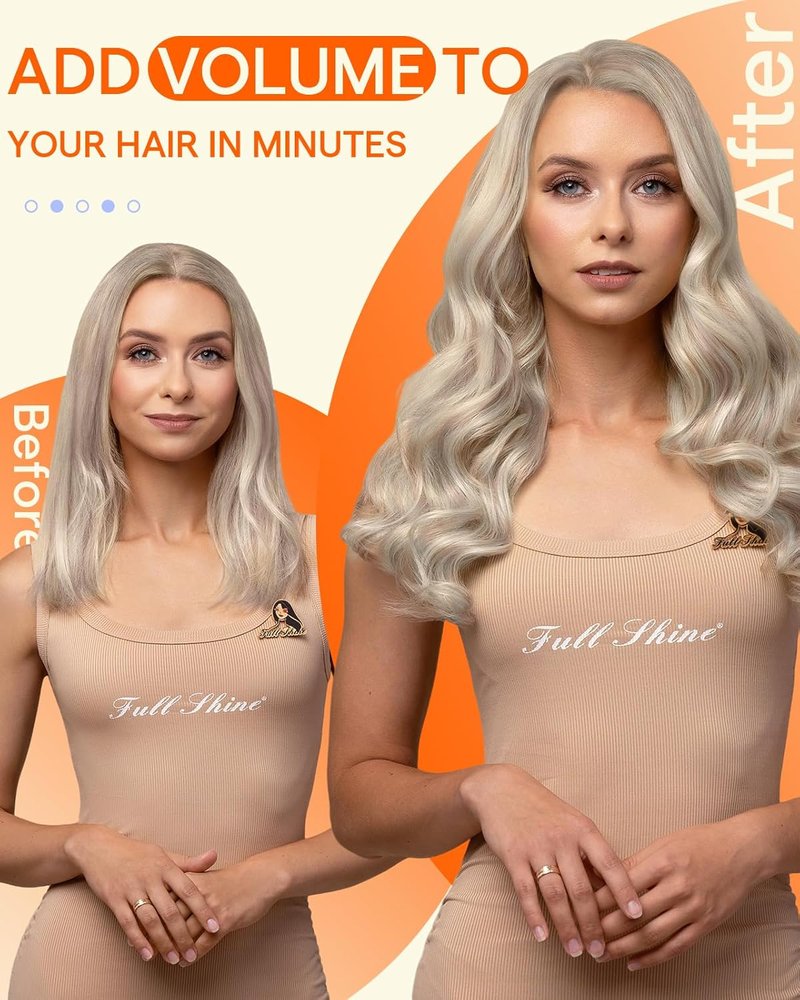 Invisi Edge Clip-In Hair Extensions - Jet Black Seamless Remy Human Hair, 16 Inch, 120g, 6 Pcs