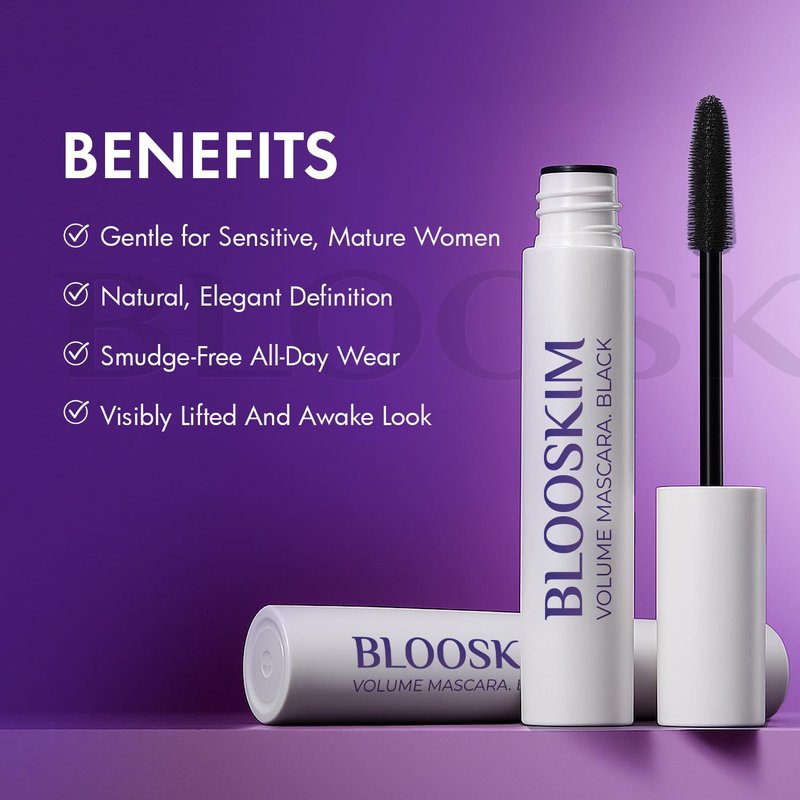 Mascara for Mature Women | Hypoallergenic Black Prime Lash Formula - Non-Clumping, Sensitive Eyes, 5.5g