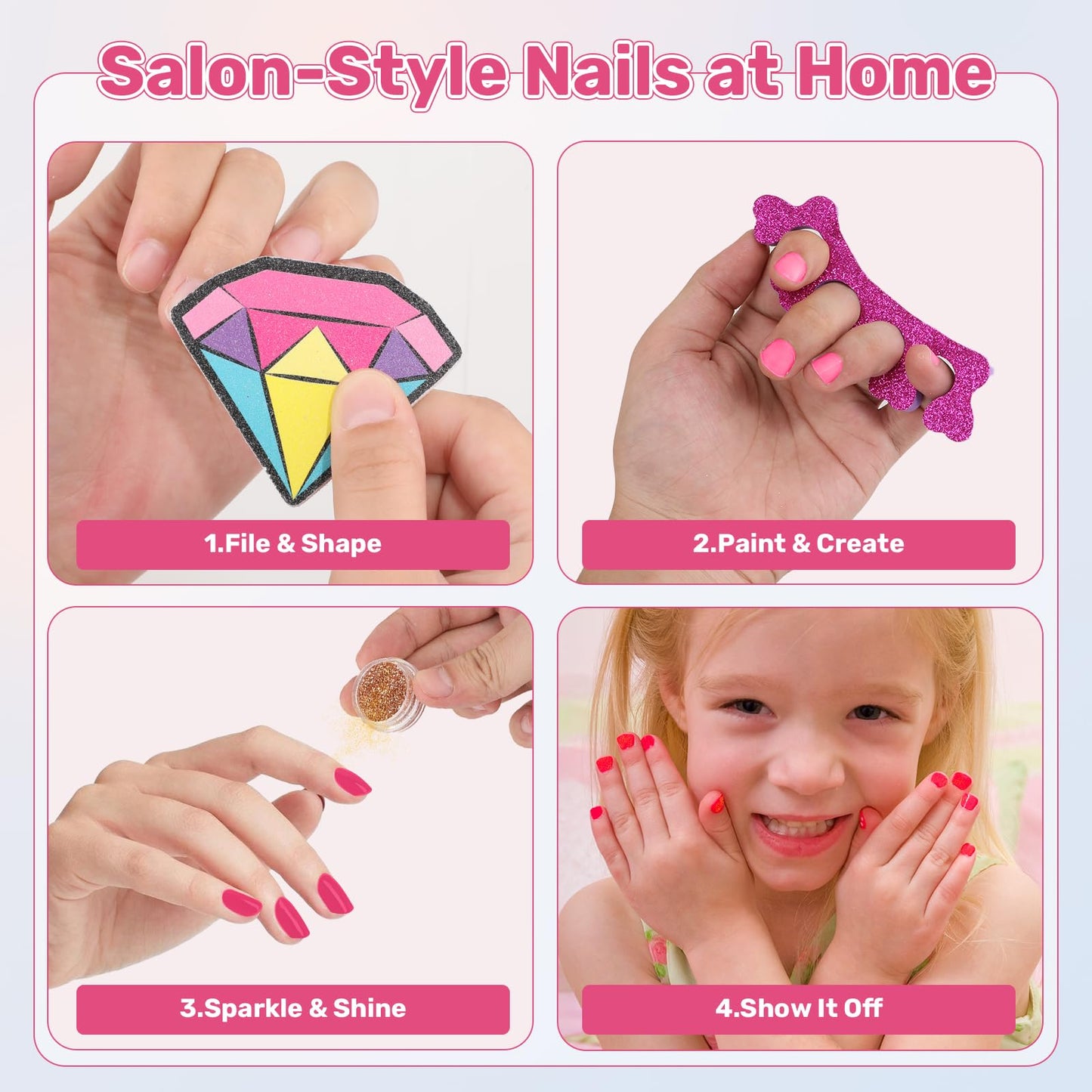 Kids Foot Spa Kit - Kids Spa Day Kit for Girls 4-12 Years. - Pedicure Foot Spa, Girls Spa Set Nails Art Salon Girl Stuff - Parties & Christmas Birthday Gifts for 7 8 9 10-12 Year Old Girl Gifts