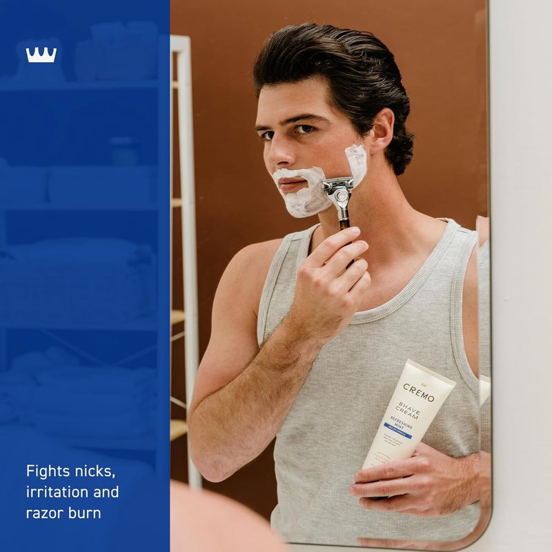 Cremo Cooling Shave Cream - Soothing Formula for Smooth Shaving | 6 Fl Oz