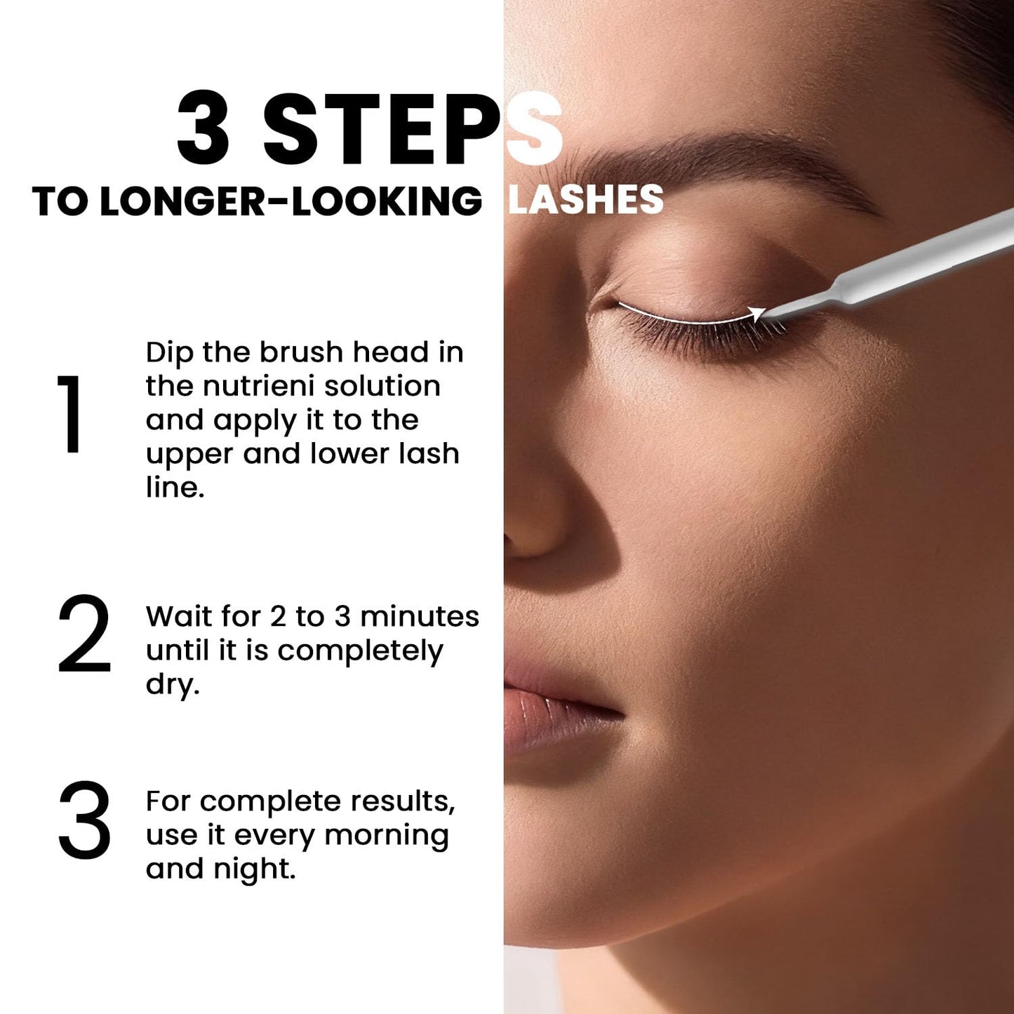 Lash Serum | Eyelash Growth Serum for Longer, Thicker Lashes - Vegan & Cruelty-Free (5mL)