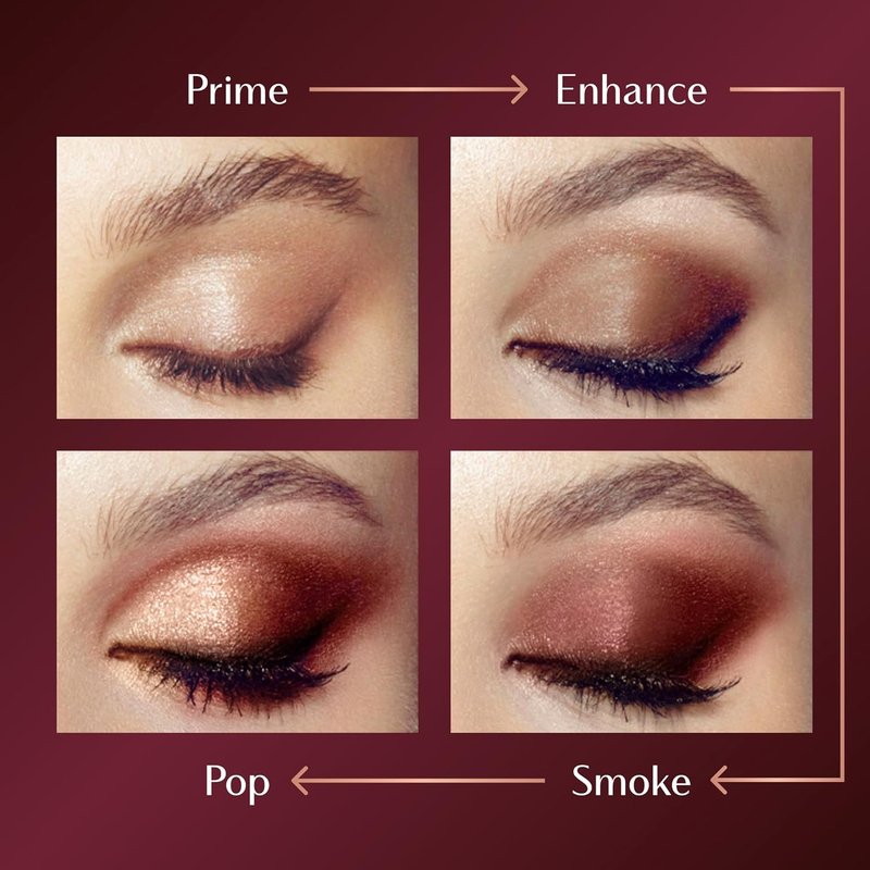 Charlotte Tilbury Luxury Eyeshadow Palette - Shimmer, Metallic & Satin Matte Quad with 4 Complementary Shades