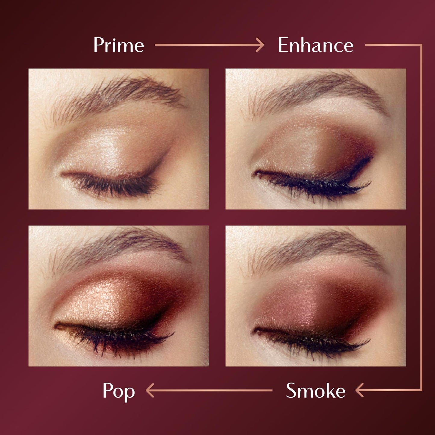 Charlotte Tilbury Luxury Palette Eyeshadow - Shimmer, Metallic & Satin Matte Eyeshadow Quad with a Rich Powder Formula - Includes 4 Complementary Shades - The Vintage Vamp