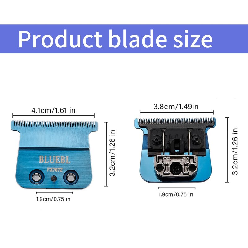 Replacement Blades Compatible with BaByliss PRO Barberology Trimmer Blade,Zero-Gapped Replacement Trimmer Blade Compatible with BaBylissPRO FX787 & FX726 Trimme (7 Blue 002)