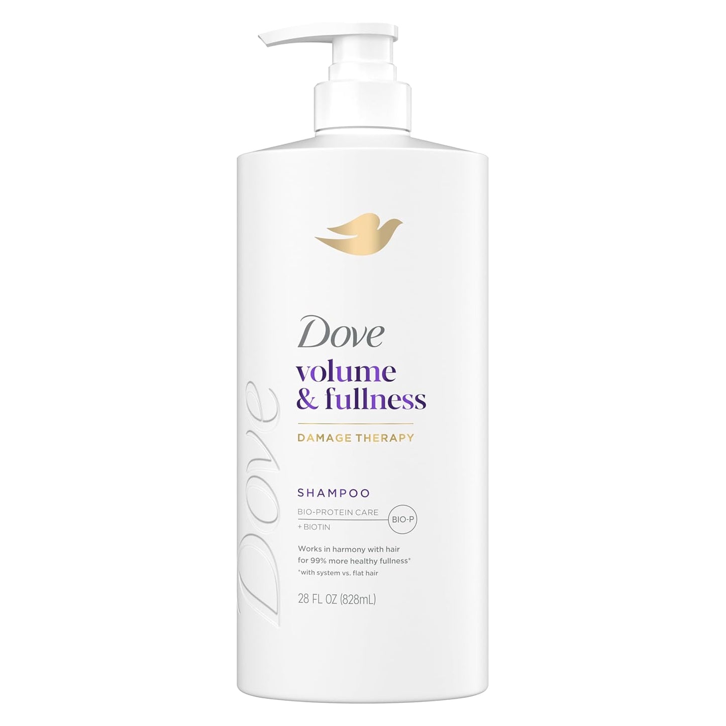 Dove Shampoo for Fine, Thin Hair - Volume & Fullness with Bio-Protein Care Technology | 28 Fl Oz