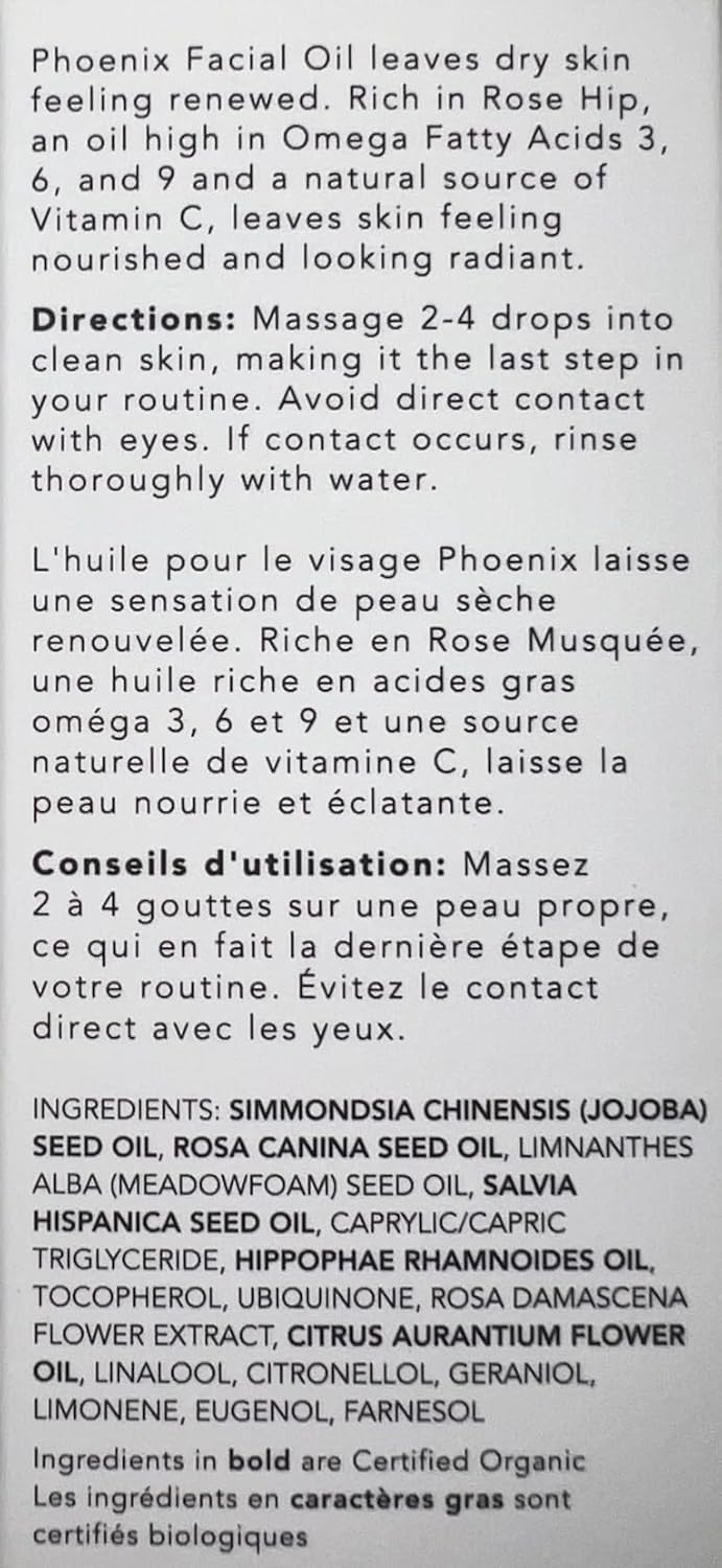 HERBIVORE Phoenix Deep Renewal Anti-Aging Facial Oil with Rosehip, CoQ10, Vitamin E & Antioxidants | Helps Improve Skin Texture + Tone | Vegan, Plant-Based, Cruelty-Free, 30 mL / 1 oz