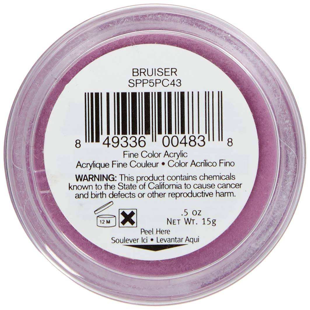 Young Nails SlickPour Dip Powder - Extended Wear Dip Powder Nail Color for use with SlickPour System Prep, Base, Activator & Top Coat, Fortified with Calcium & Vitamin E, Bruiser, 15g