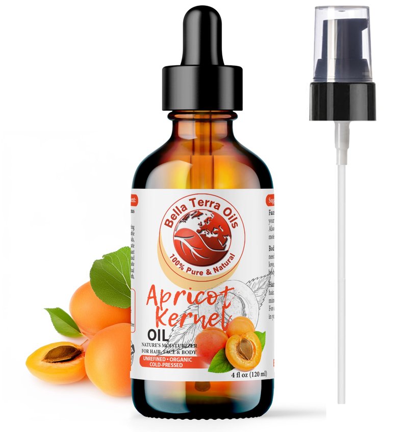 Bella Terra Oils - Natural Apricot Kernel Oil 16oz - Pure Natural Apricot Kernels Extract, Enriched with B-Vitamins & Omega Fatty Acids, Elevate Your Skin Care Regimen