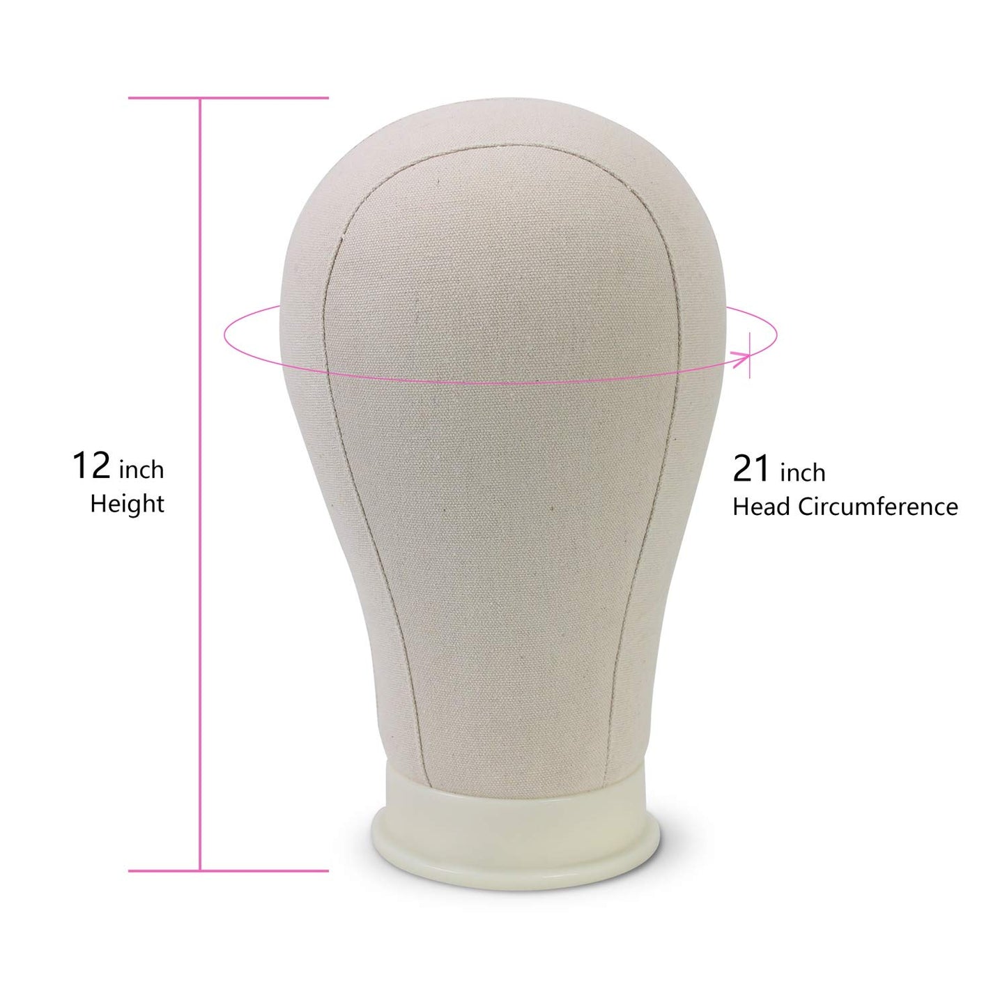 EERYA 21 Inch Wig Head Set for Wig Making Display Styling Poly Canvas Block Head with Mount Hole Mannequin Manikin Head Stand( 21 Inch)