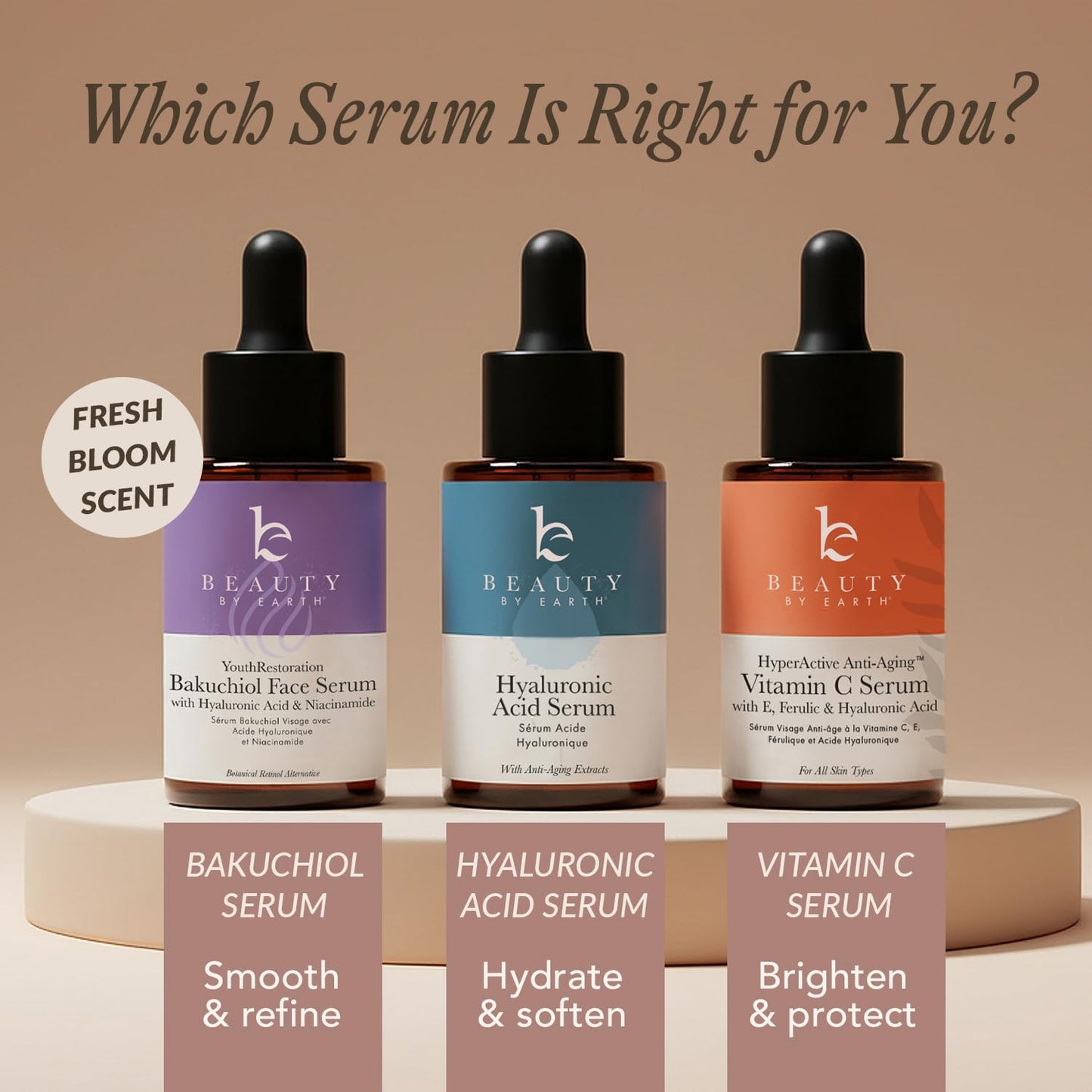 Bio Retinol Alternative Bakuchiol Serum - Smooths Skin & Reduces Fine Lines