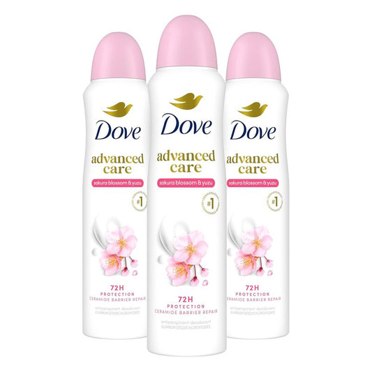 Dove Antiperspirant Deodorant Spray for Women - Sakura Blossom & Yuzu | 72-Hour Protection, 3 Pack, 3.8 oz