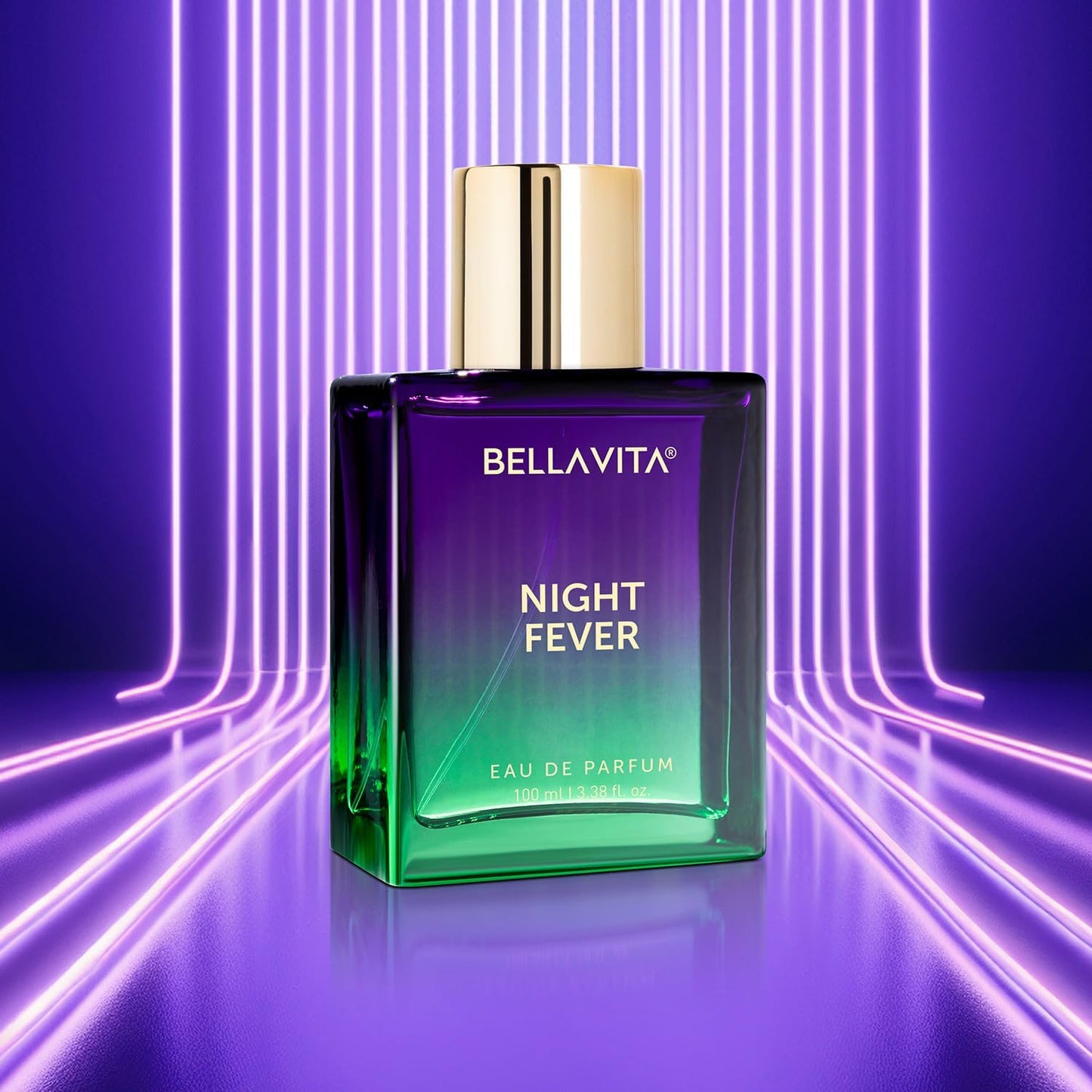 Bellavita Luxury Night Fever Eau de Parfum | 100 ml (3.4 fl.oz.) | Perfume for Men and Women | Oriental Fruity, Orange, Peach, and Musk Notes | Long Lasting Unisex Fragrance