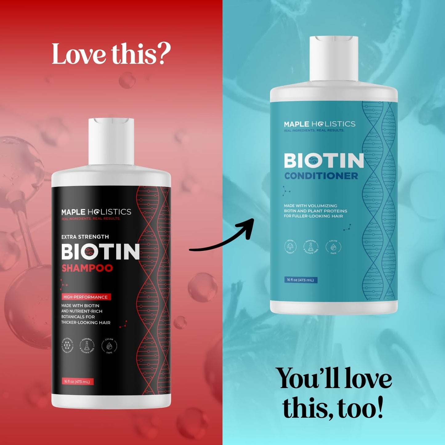 Ultra Biotin Shampoo for Thinning Hair - Extra Strength Volumizing Formula with B Vitamins & Rosemary Oil | Sulfate-Free Care