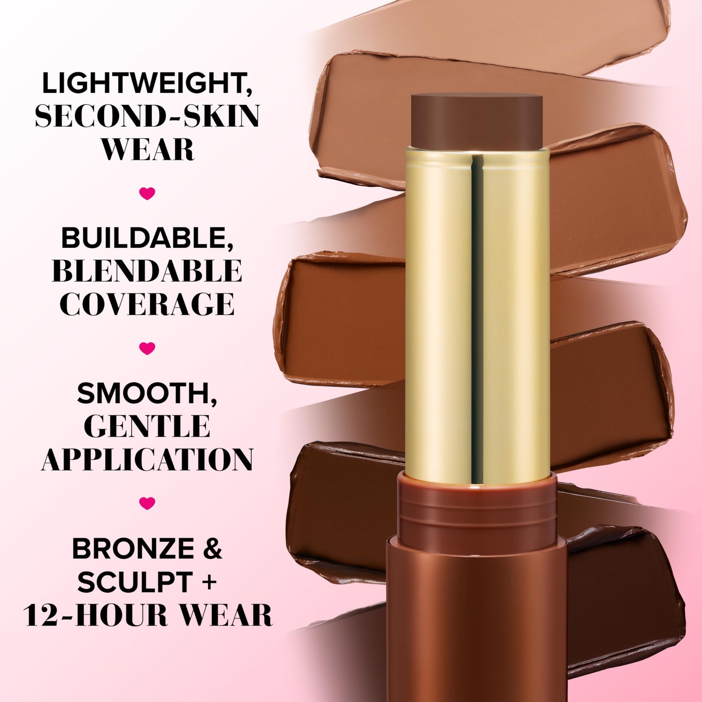 Too Faced Chocolate Soleil Melting Bronzing & Sculpting Stick | Multi-Use, Contour + Cream Bronzer Stick | Lightweight, Satin-Finish with Buildable Coverage, 0.28 Ounce, Chocolate Mocha
