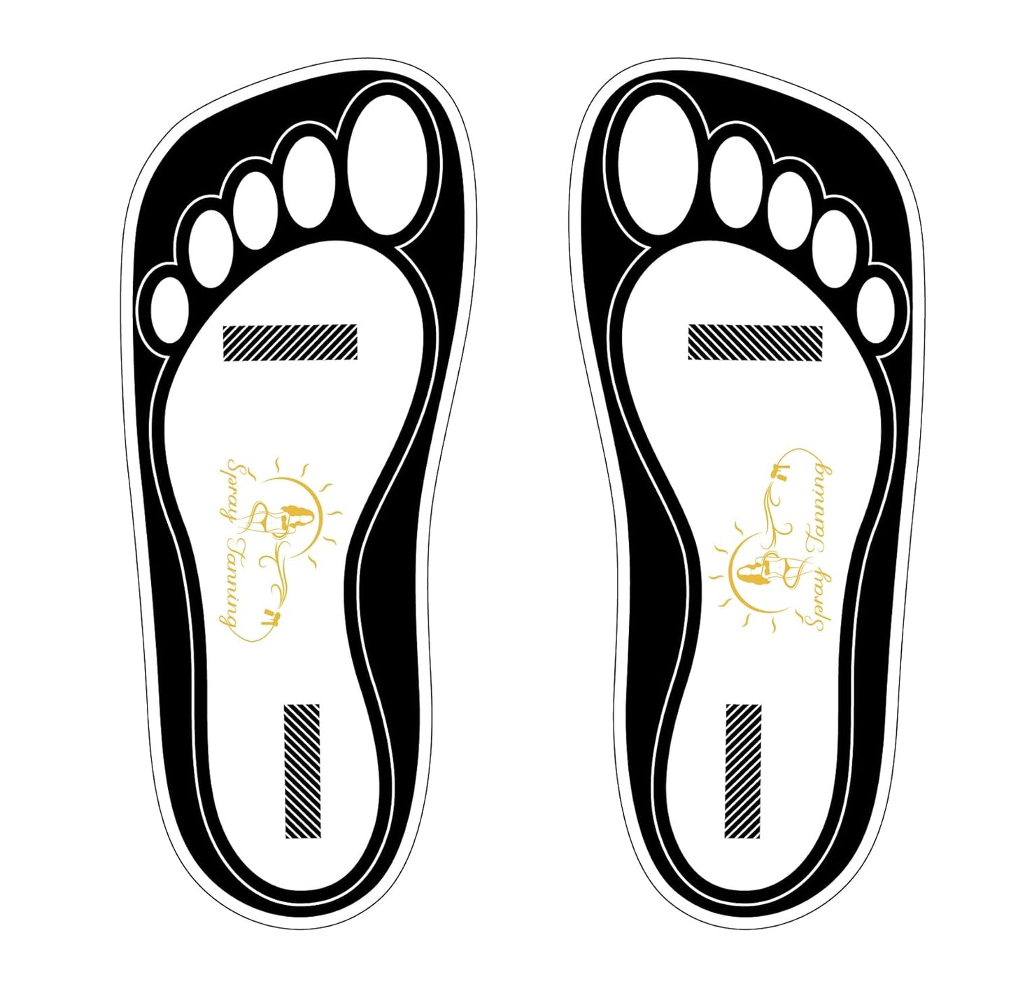 Disposable Black Tanning Feet Pads - 120 Pairs for Sunless Spray Tan Protection | Foot-Shaped Design