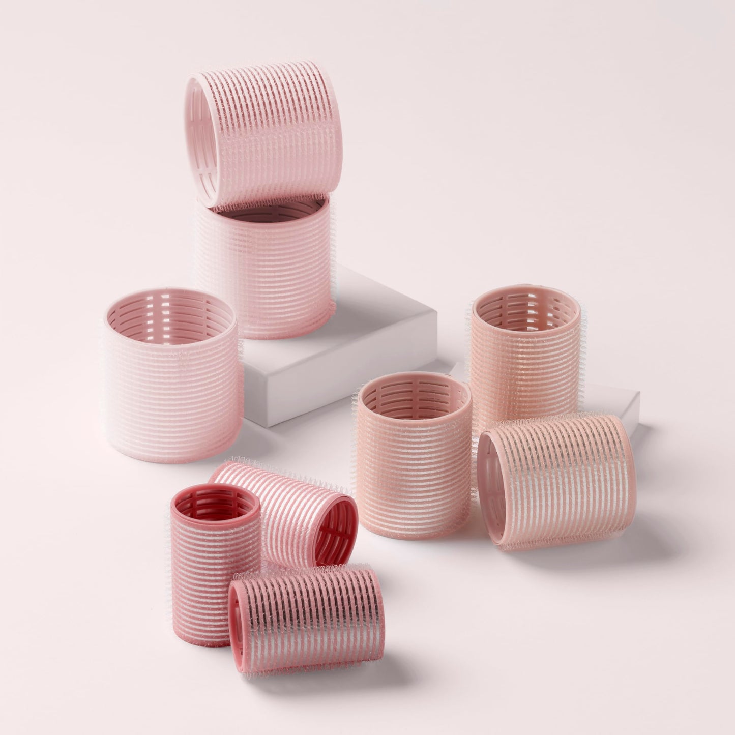The Hair Edit Ceramic Core Hair Rollers for Salon-Quality Volume Professional Grade Thermal Rollers, Heat or No-Heat Styling, Soft Waves & Bouncy Blowouts, Root Lift, Long-Lasting Shine 9 Pack