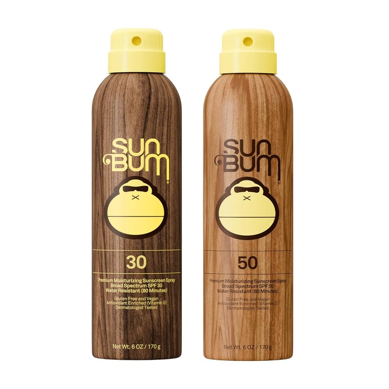 Sun Bum SPF 30 & 50 Sunscreen Spray - Vegan, Broad Spectrum UVA/UVB Protection | Moisturizing, 2-Pack