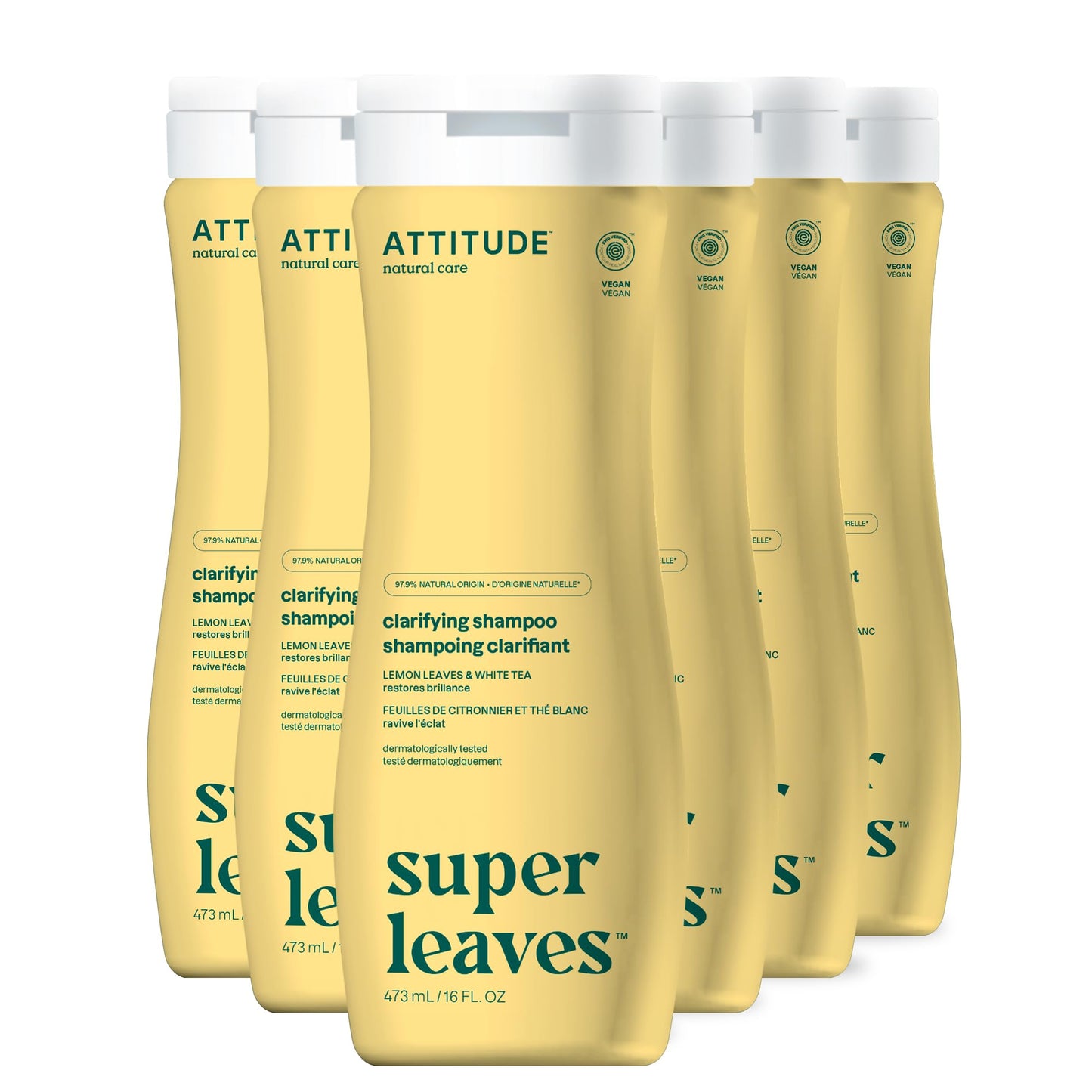 ATTITUDE Hair Shampoo, EWG Verified, Naturally Derived Ingredients, Vegan and Plant Based, 1L & 2 L