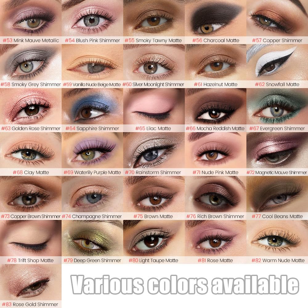 evpct Cream Eyeshadow Pencil Bulk Stick Set for Eye Waterproof Pearl White Black Grey Khaki Royal Blue Vioiet Purple Silver Shimmer Metallic Eyeshadow Crayon Stick sombras en crema para ojos