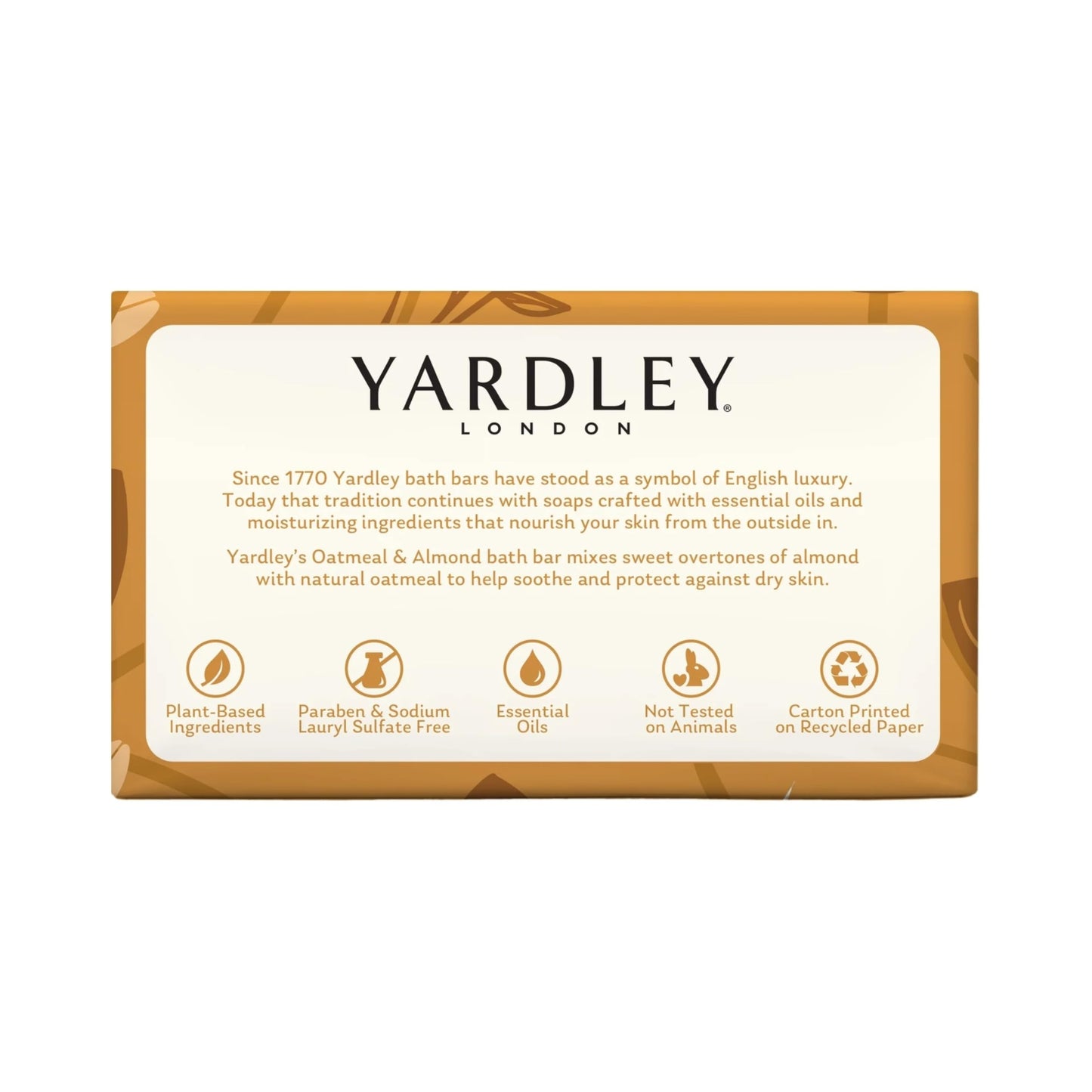 Yardley Oatmeal and Almond Naturally Moisturizing Bath Bar (Pack of 20)
