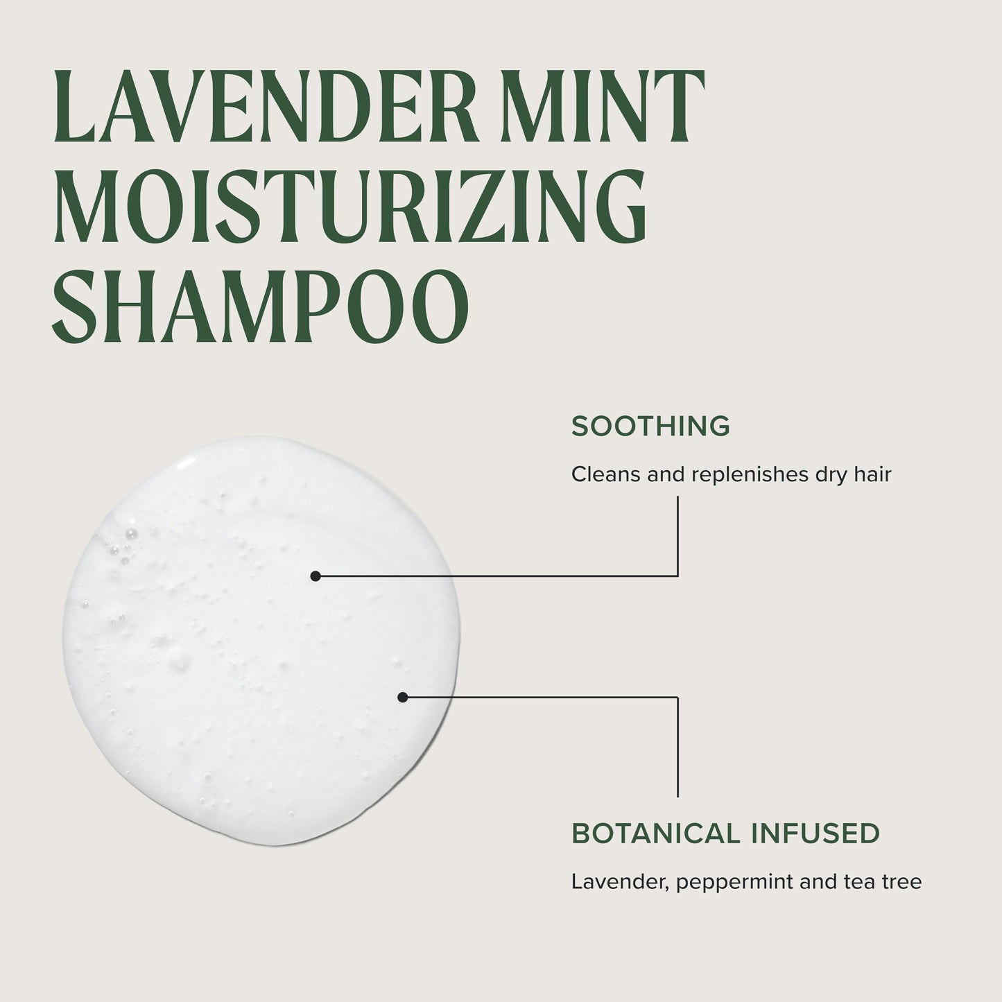 Tea Tree Lavender Mint Moisturizing Shampoo, Hydrates + Soothes, For Coarse + Dry Hair, 33.8 fl. oz.