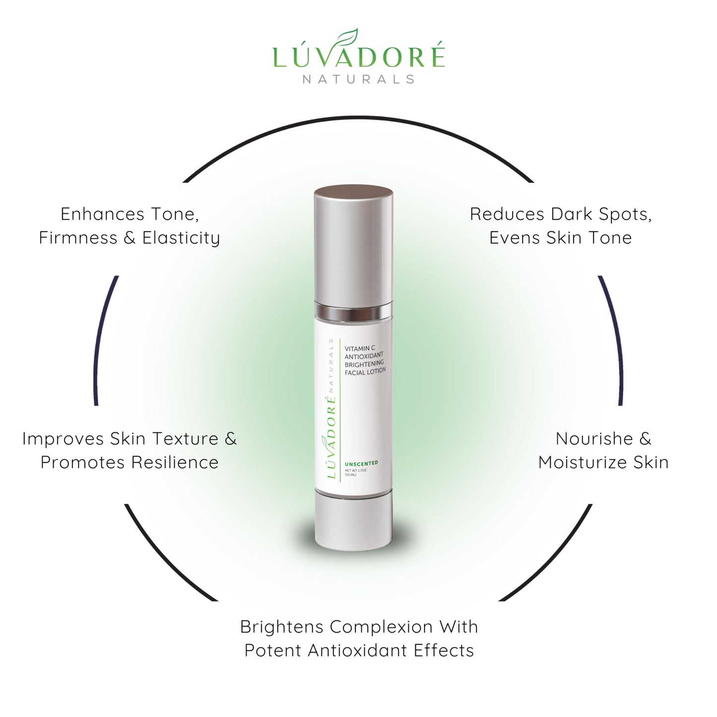 Luvadore Naturals Vitamin C Skin Care Facial Lotion – Antioxidant Cream for Face – Deeply Hydrating Brightening Cream for Dark Spots, Uneven Skin Tone – Anti-Aging and Rejuvenating Formula