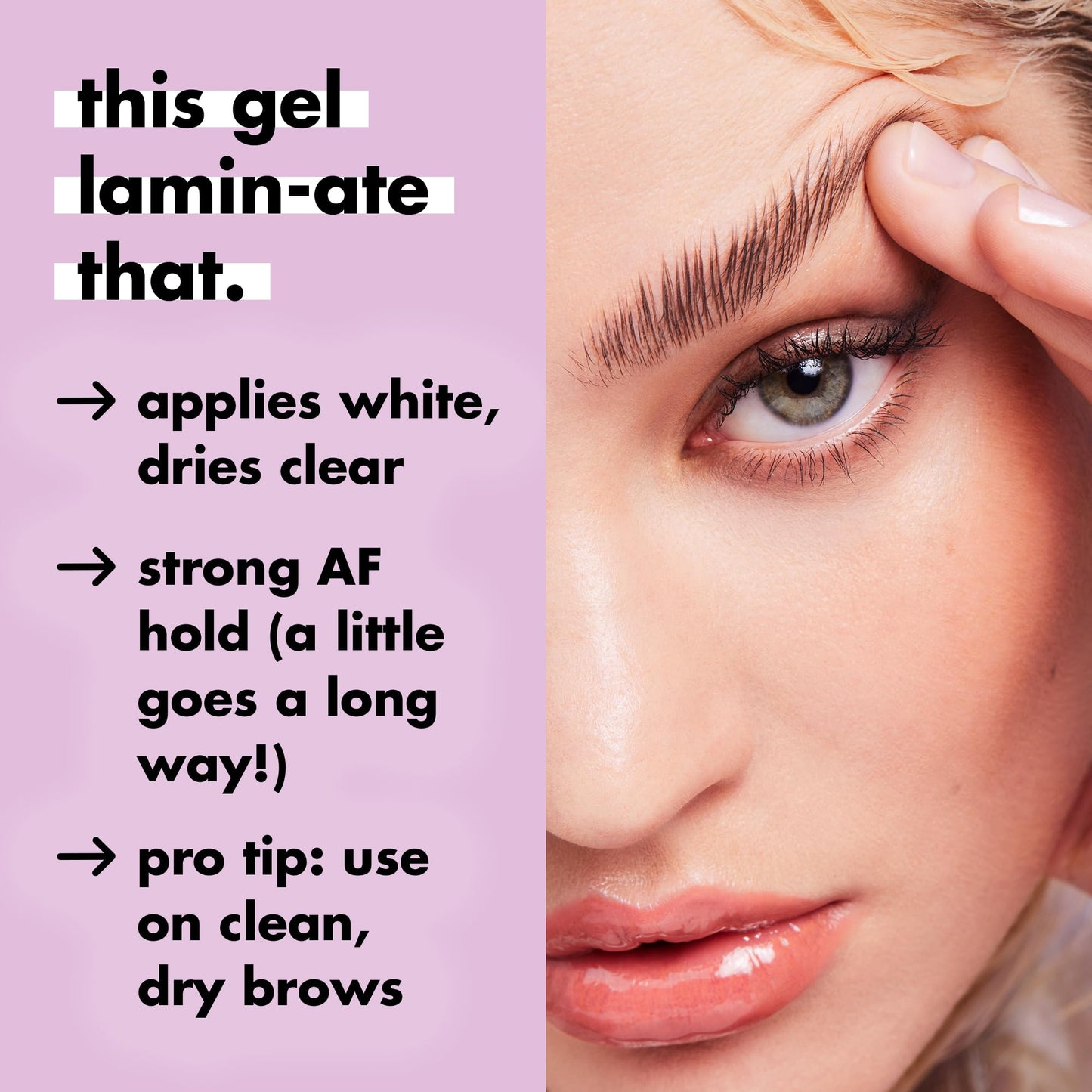 e.l.f. Brow Laminating Gel, Strong-Hold, Clear-Drying & Water-Resistant Brow Gel Creates Laminated Brows, Comb & Sculpt Brows, Vegan & Cruelty-free