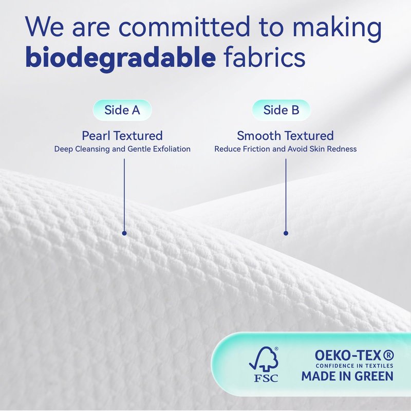 Ditoi Disposable Face Towels XL, Soft Cotton Facial Cleansing Cloths, Dry Face Towelettes for Makeup Removal, Sensitive Skin & Daily Skin Care, 50 Count, 10"×12"