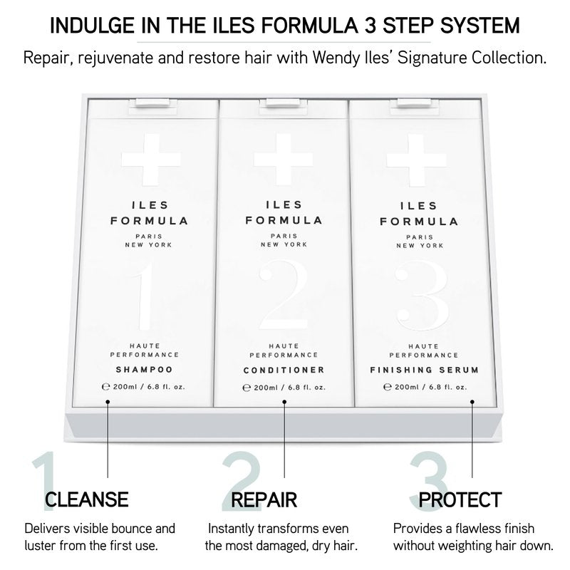 ILES FORMULA Finishing Serum - Anti-Frizz, Weightless Hair Serum & Heat Protectant - Non-Greasy Styling Cream for Dry, Damaged Hair with Silk Extract & Macroloba Seed (200mL)