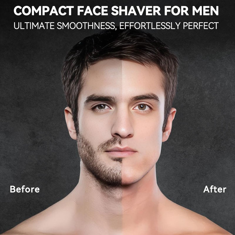 VIKICON® Electric Foil Shavers for Men, Compact Travel Face Shaver, Mini Razor for Shaving Face, Portable On-The-Go Shaver w/Dual Floating Blades, Close Shave Stubble Trimmer with USB-C Fast Charge