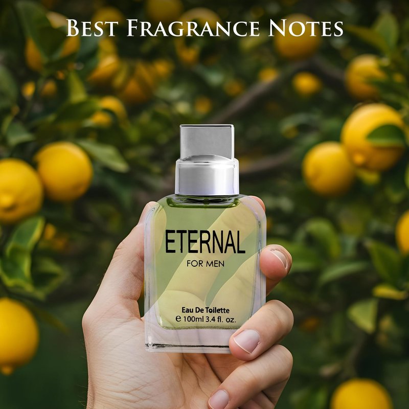 Eternal for Men - 3.4 Fluid Ounce Eau De Parfum Spray - Refreshing Citrusy & Floral Top Notes with Subtle Woody Undertones Smell Fresh All Day Long Gift for All Occasions, Parfume for Men 100ml