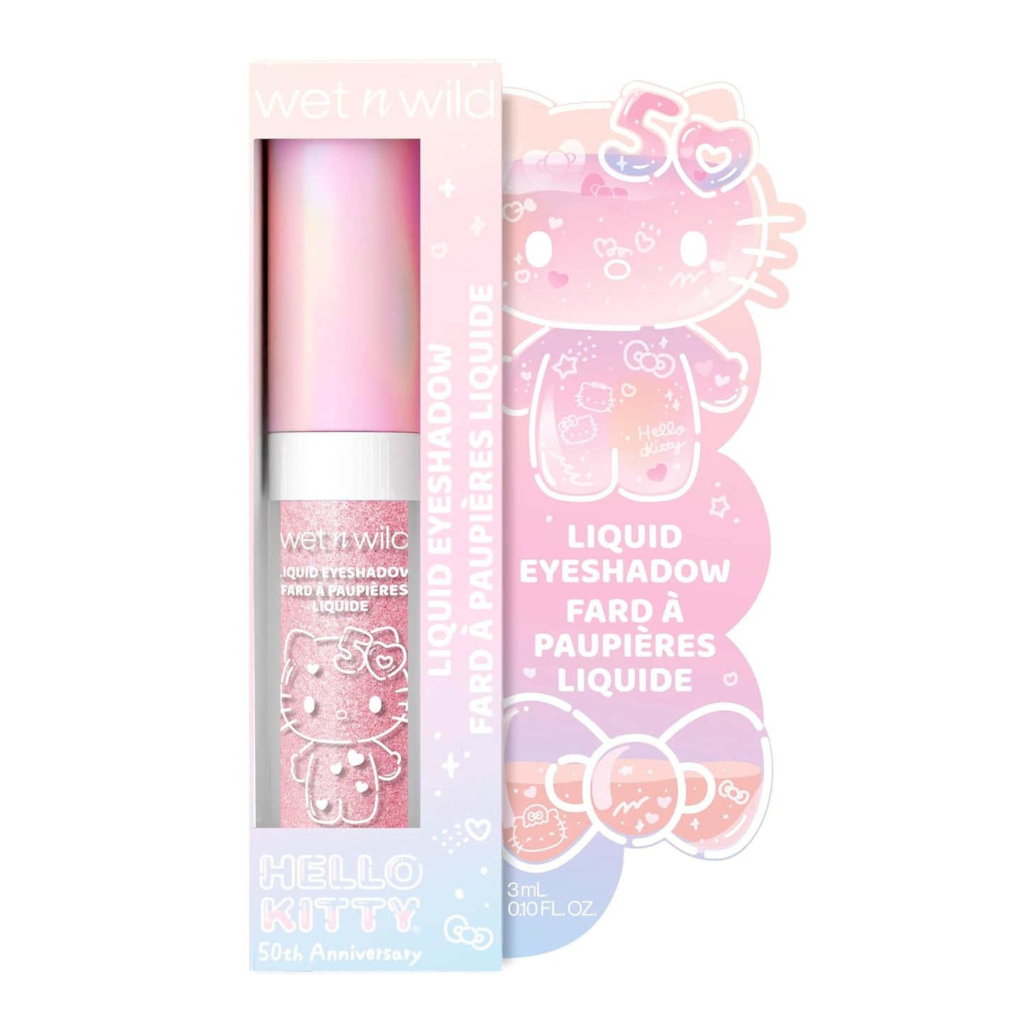 Hello Kitty Liquid Eyeshadow - Smooth, Blendable Shimmery Matte in Bubblegum Pink | Vegan & Cruelty-Free