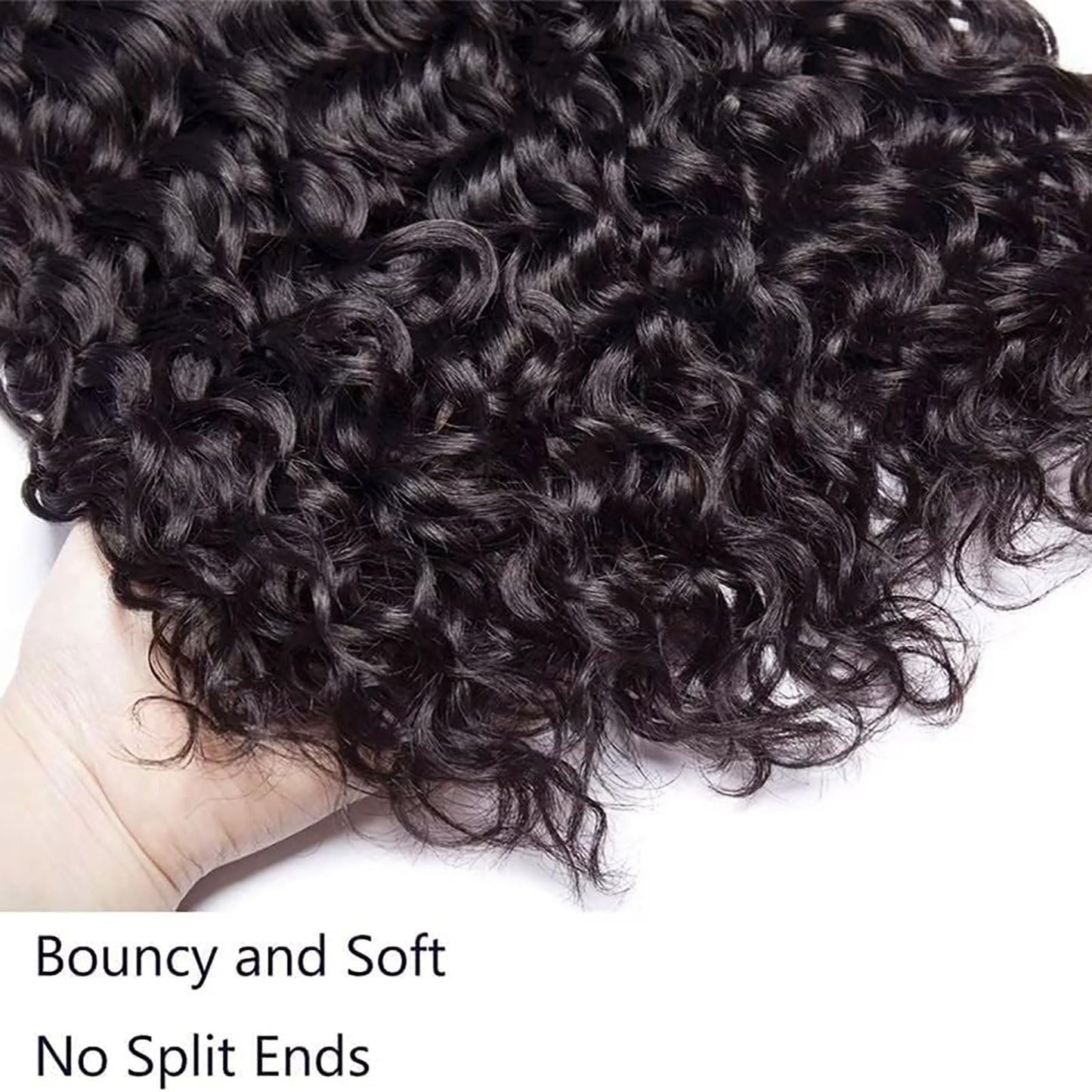 10A Brazilian Water Wave Human Hair Bundles, 100% Unprocessed Virgin Hair Extensions, 20 Inch Wet and Wavy Natural Color for Women, 1 Bundle