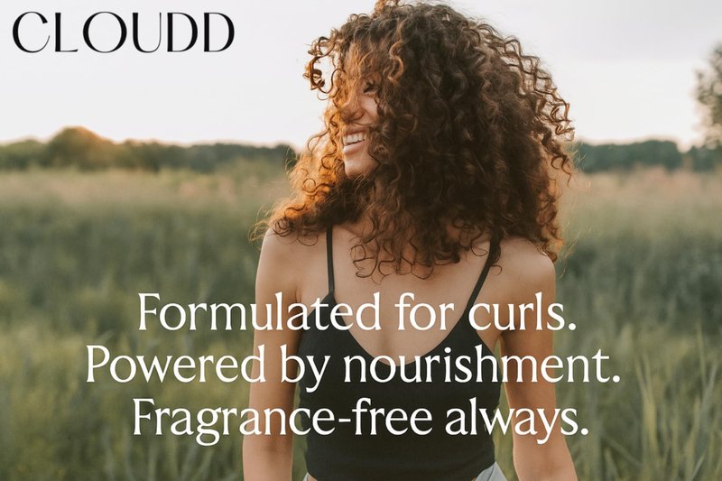 CLOUDD Fragrance-Free Curl Defining Gel Cream, 100% Fragrance-Free and Essential Oil-Free, Unscented