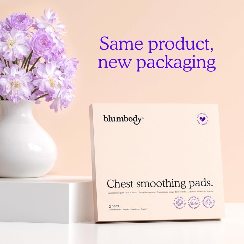 BLUMBODY Chest Wrinkle Pads - Anti-Wrinkle Silicone Patches for Firming & Smoothing | Reusable Overnight Neck & Décolleté Care (1-Month Supply)