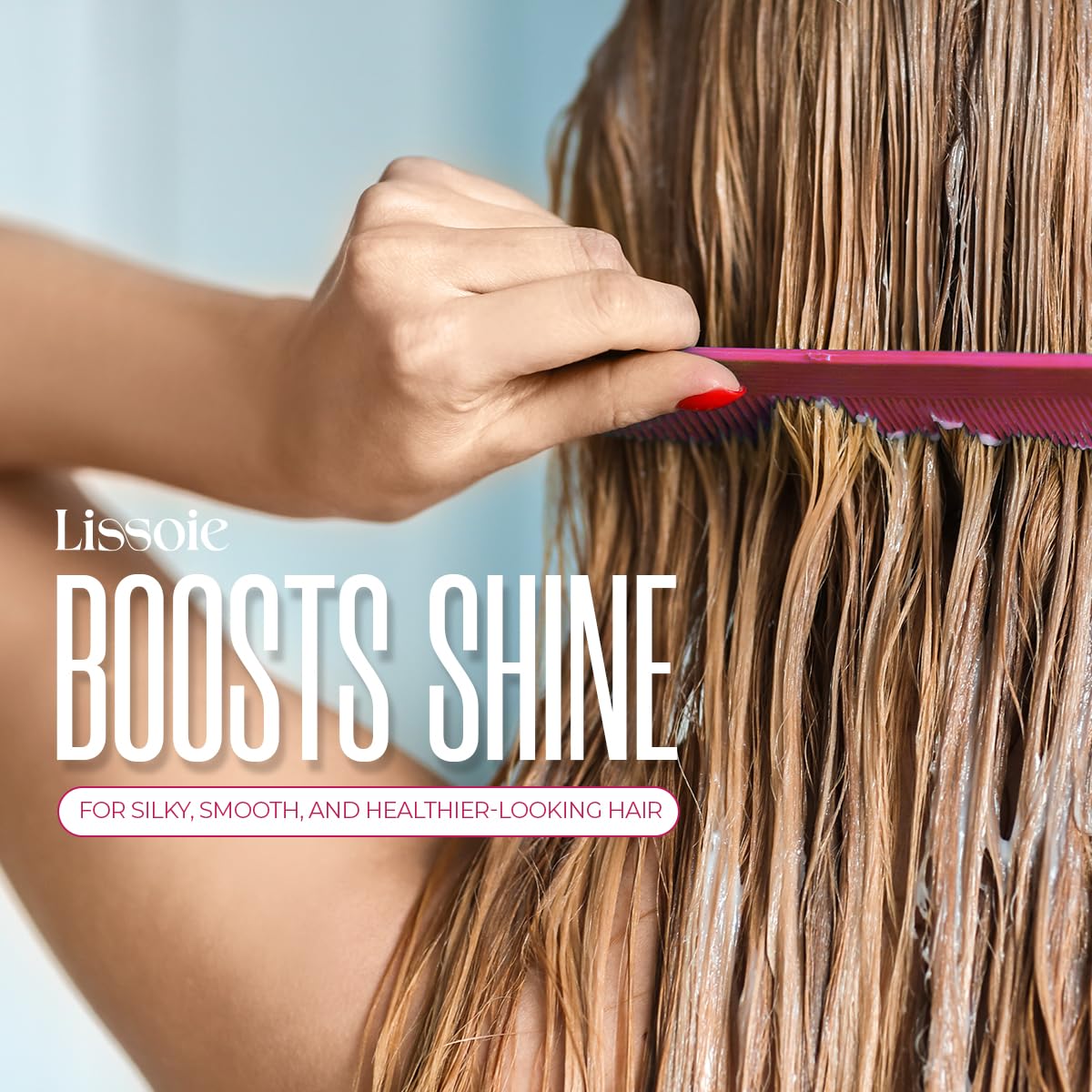 Lissoie Revitalizing Anti-Frizz Hair Mask 8 fl oz | Deep Conditioner for Dry Damaged Color-Treated Hair | Collagen, Keratin & Coconut Oil | UV Shield | Sulfate-Free, Paraben-Free, Cruelty-Free