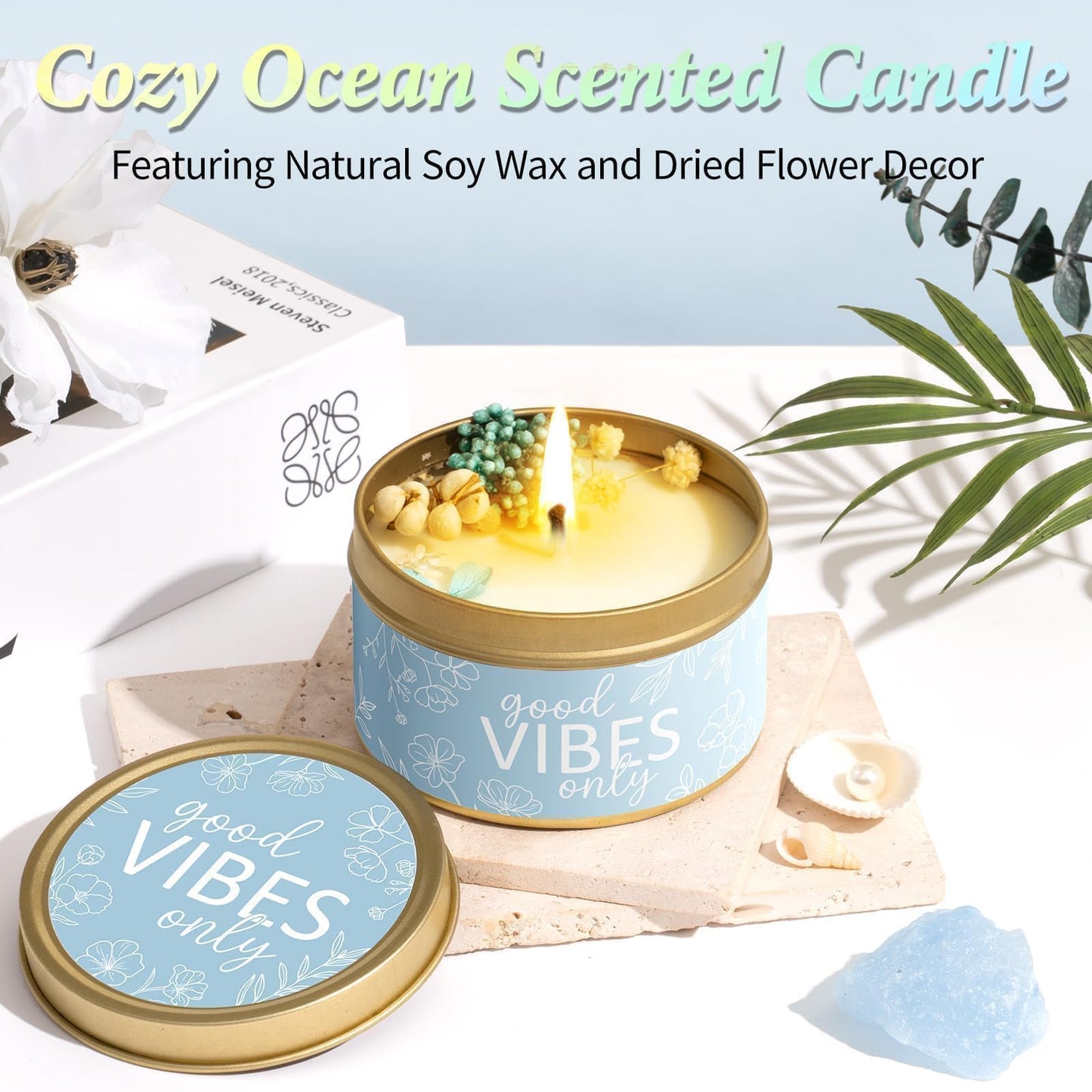 Spa Gifts for Women Bath Gift Set, Ocean Relaxing Spa Gift Baskets Home Bath Set Self Care Kit Care Package Thank You Mothers Day Birthday Easter Gifts for Women Her Mom Friends Sister Teen Girls Wife