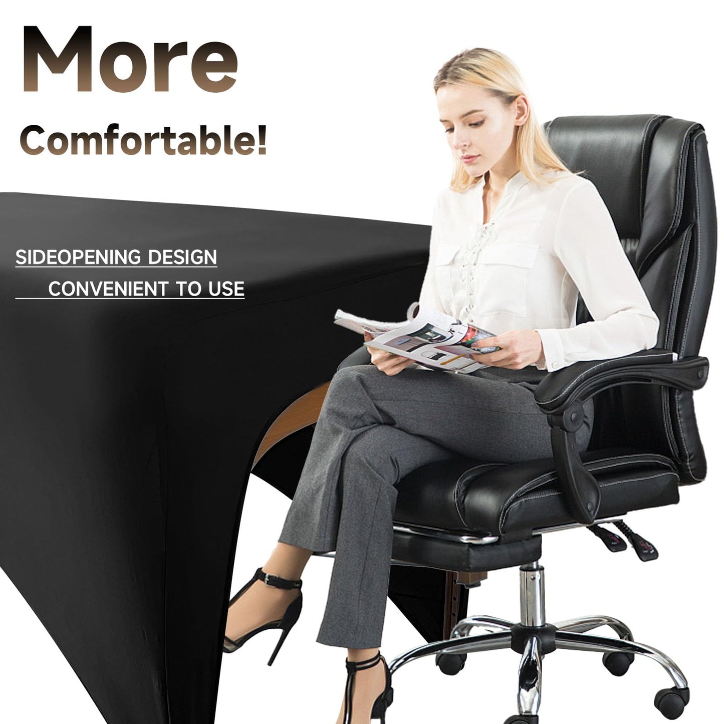 Elastic Lash Bed Cover Black Massage Table Cover Made of 90% Polyester and 10% Spandex, Spa Sheet Set for Lash Extension Bed or Massage Table