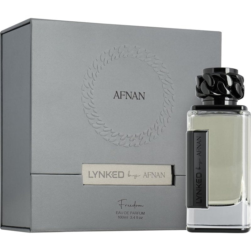 Afnan Lynked Freedom Eau De Parfum for Men - 3.4 Fl. Oz | Black Fragrance