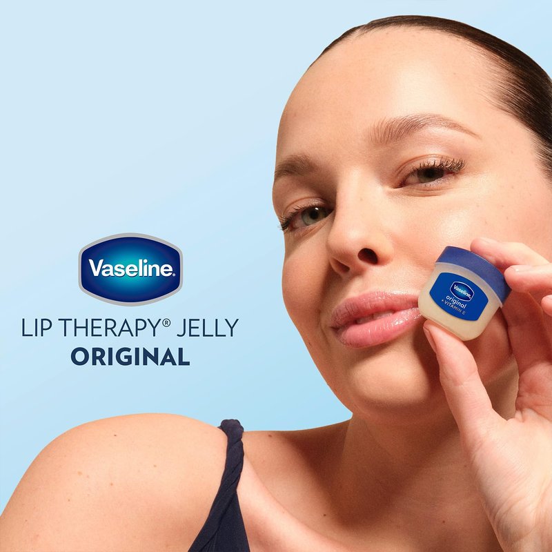 Vaseline Lip Therapy Original Mini Counter Display 2-Packs (12 Jars) – Bulk Lip Balm, Moisturizer for Soft, Smooth & Glossy Lips, 0.25 Oz Ea